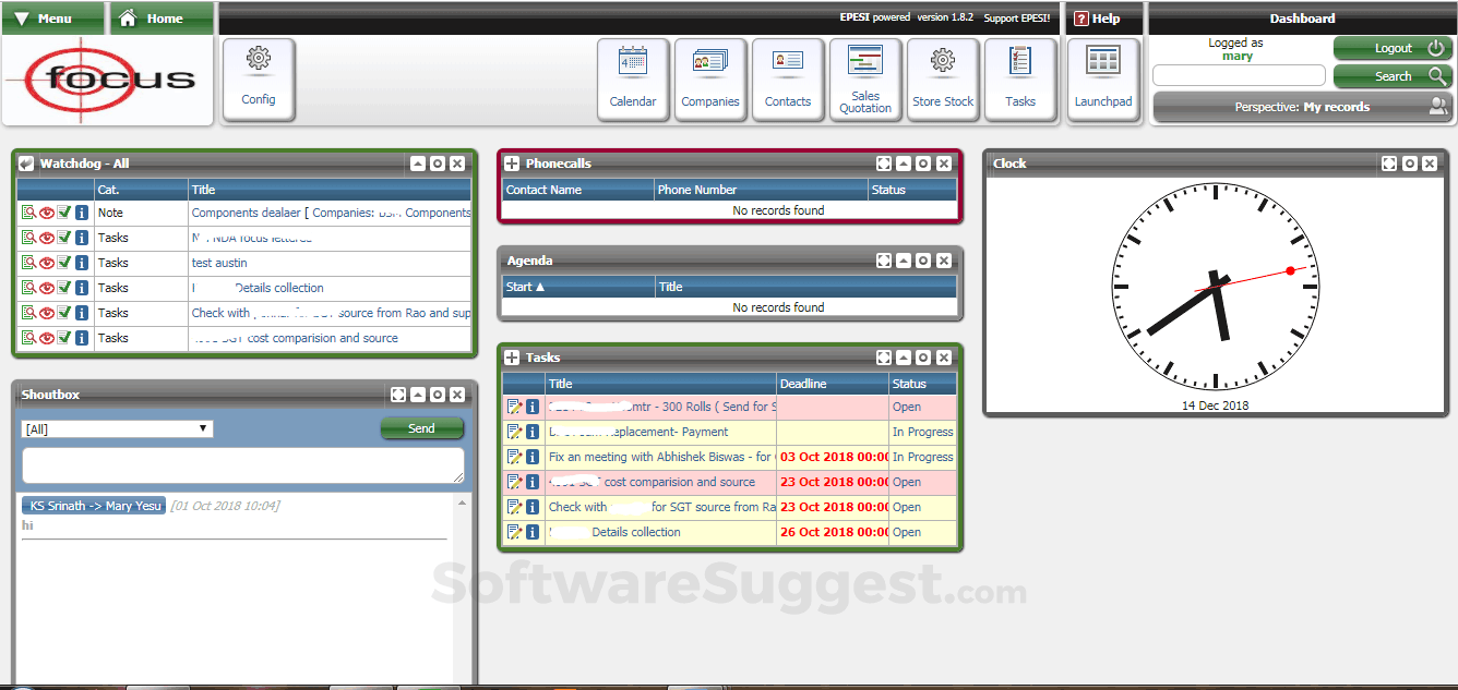 Focusis CRM Screenshot1